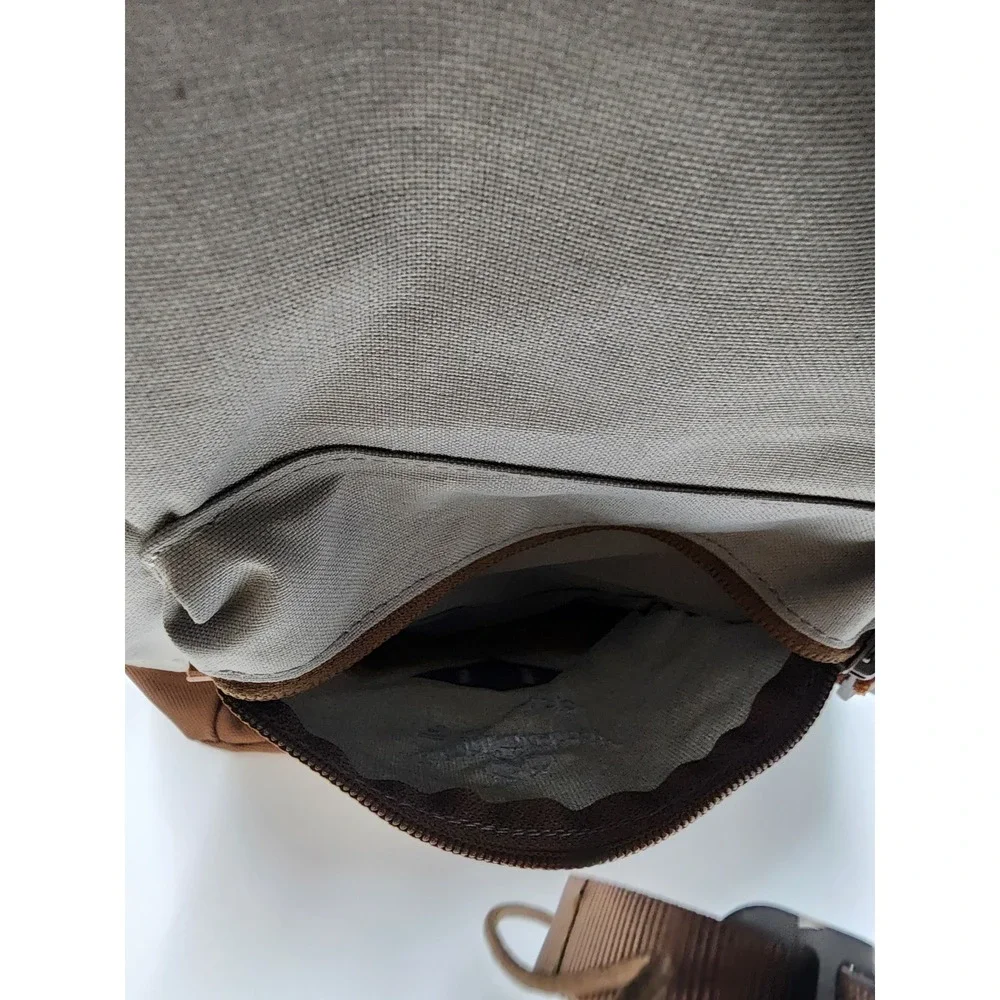 Eddie Bauer Gray Canvas Rucksack Backpack Computacenter NetApp Tech Laptop Bag